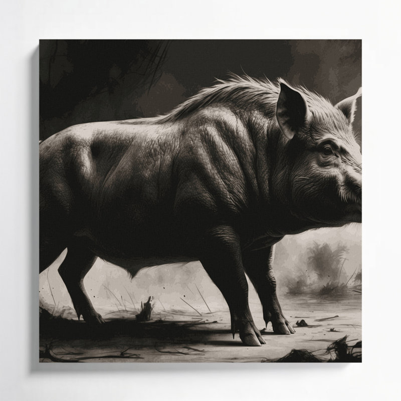 Art mural sur toile noir