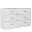 Commode moderne à 6 tiroirs pour la chambre à coucher - Vaste commode de rangement, robuste et sécuritaire-167760437