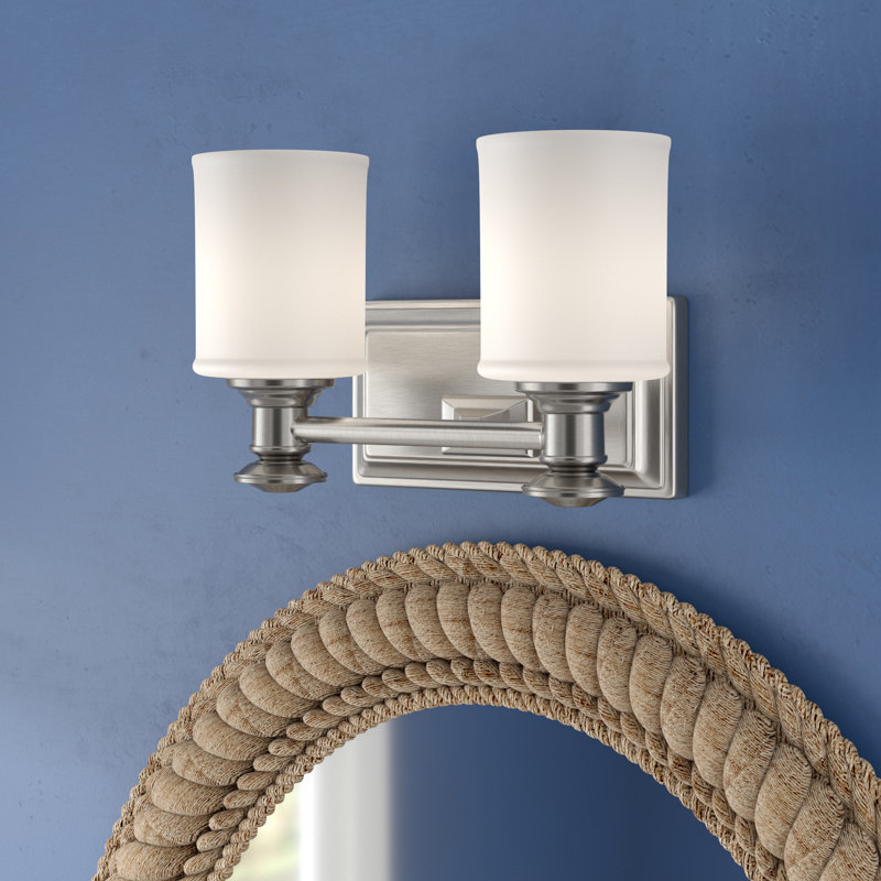 Éclairage de salle de bain à intensité variable 2 lumières Everlee, Nickel brossé