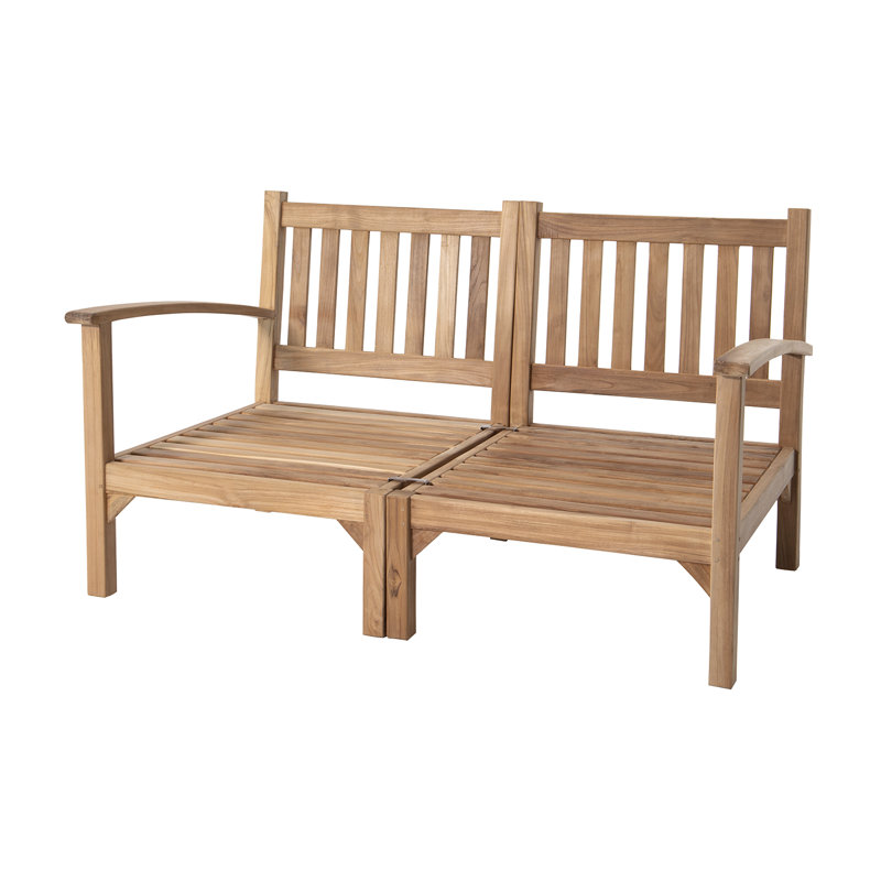 Huntington 7 Piece Teak Sofa Seating Group with Sunbrella Cushions, Coal