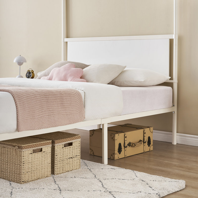 Miagrace Canopy Bed, Full/Double, White
