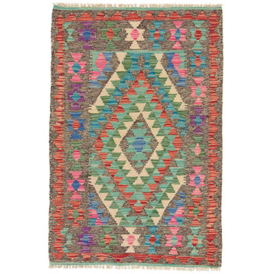 Rectangle 78 cm x 120 cm Geometric Hand Woven Kilim