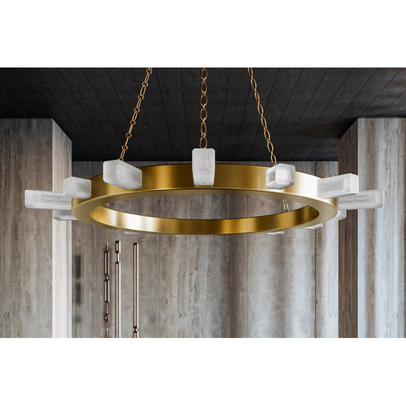 Lustre de citrine à 15 lumières