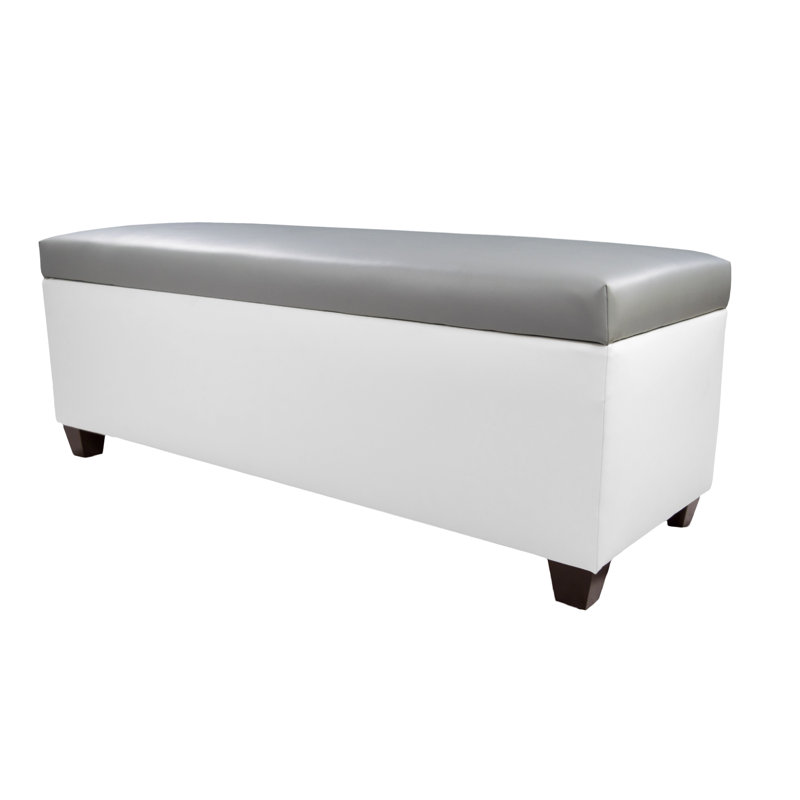 Banc de rangement pour chaussures 36 paire Kenyon, Gris clair/bleu