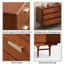 Armoire d'appoint en bois manufacturé brun rougeâtre