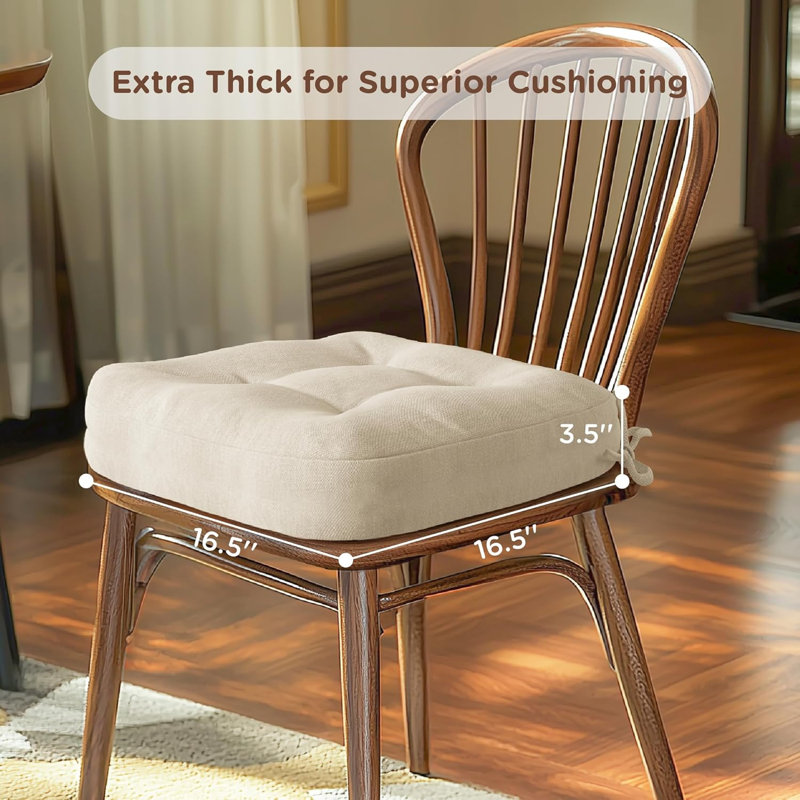 6 Pack Dining Chair Cushions, Thick Chairs Pads for Indoor Kitchen Room