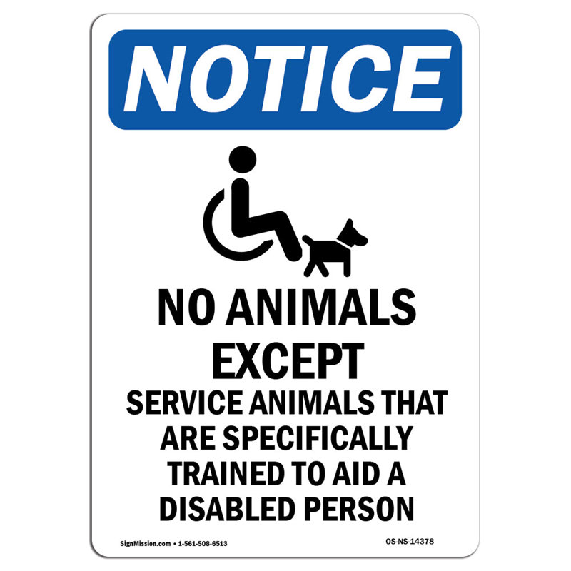 Aucun animal sauf signe avec symbole