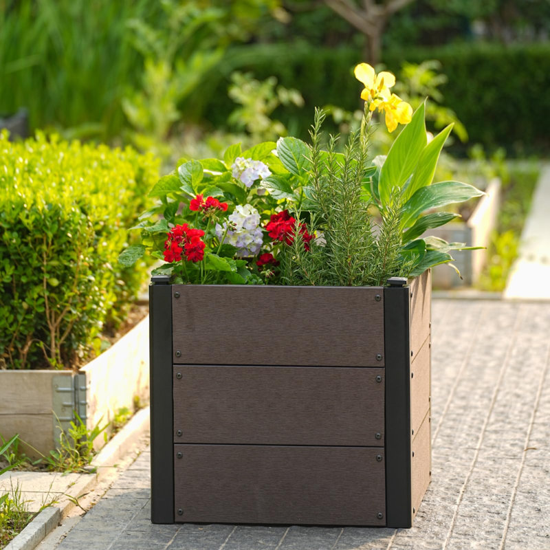 Wood Raised Garden Bed, 45cm H x 49cm W  x 49cm D 