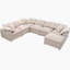 Canapé modulaire surdimensionné avec repose-pieds en L surdimensionné pour le salon
