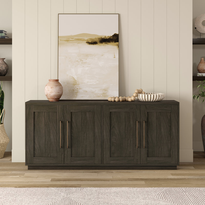Tillman 68" Rectangular Buffet Table, Alder Brown