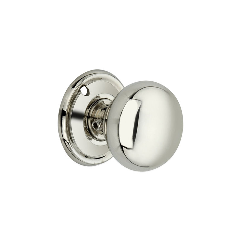 Cottage Small 40mm Rim/Mortice Door Knob, Polished Nickel