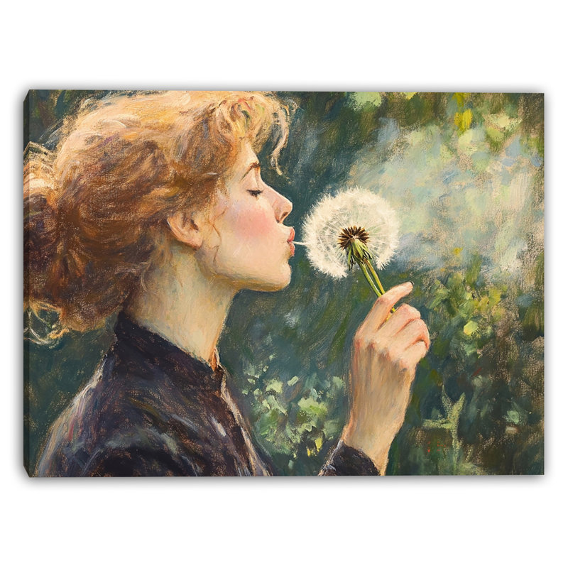 «Wish on a Dandelion», art mural sur toile tendue, H 24 po x l 36 po