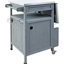 Chariot de cuisine d'extérieur 40,5 po avec abattant en acier inoxydable, tablette amovible et roulettes verrouillables à 360 ° - bleu gris, idéal pour les grillades-2074533121-2074533122