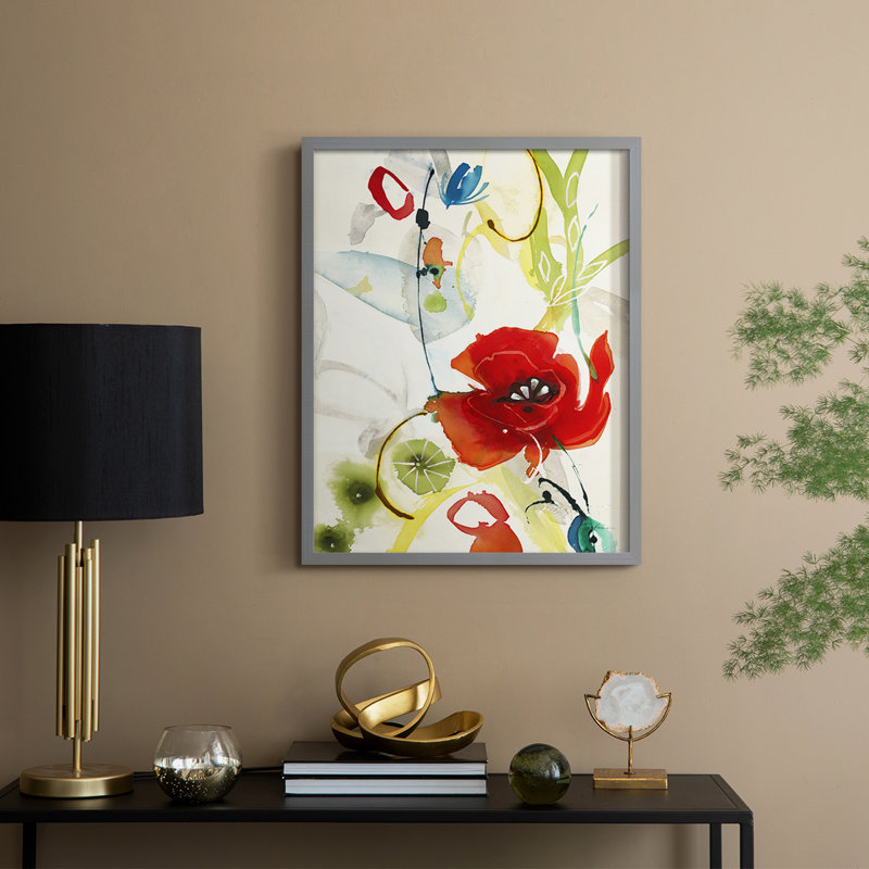 Reproduction encadrée de couleur locale II - bois massif, H 21 po x l 17 po, Gris