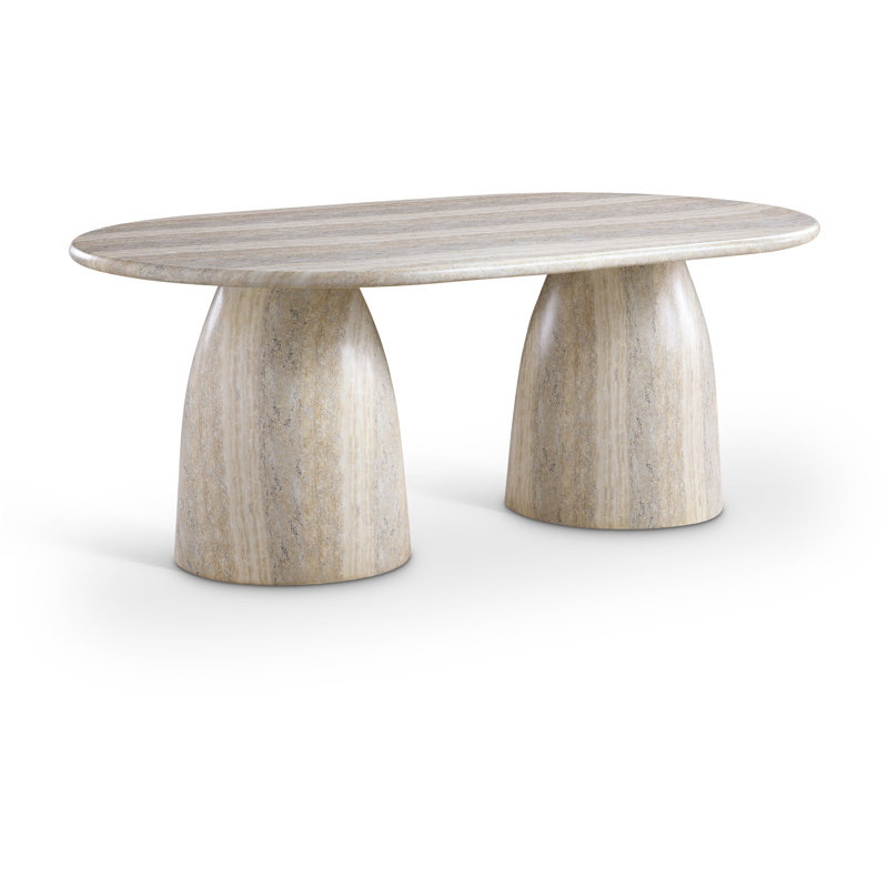 Table de salle à manger Cosenza, H 30 po x l 78 po x P 44,5 po, Travertin
