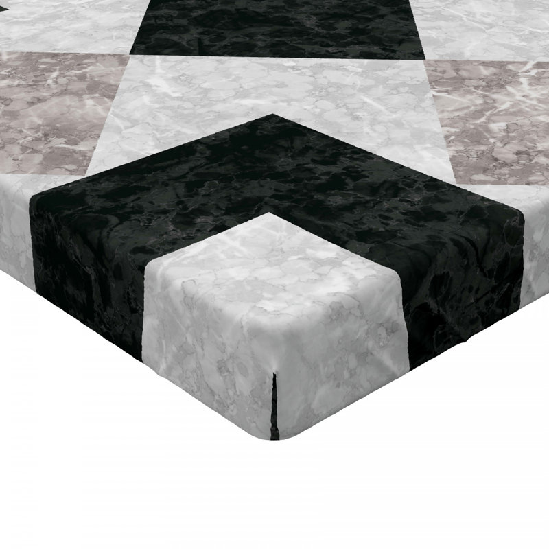 Microfiber Geometric Fitted Sheet, Twin Fitted Sheet