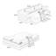 Canapé modulaire brun en similicuir-539855840
