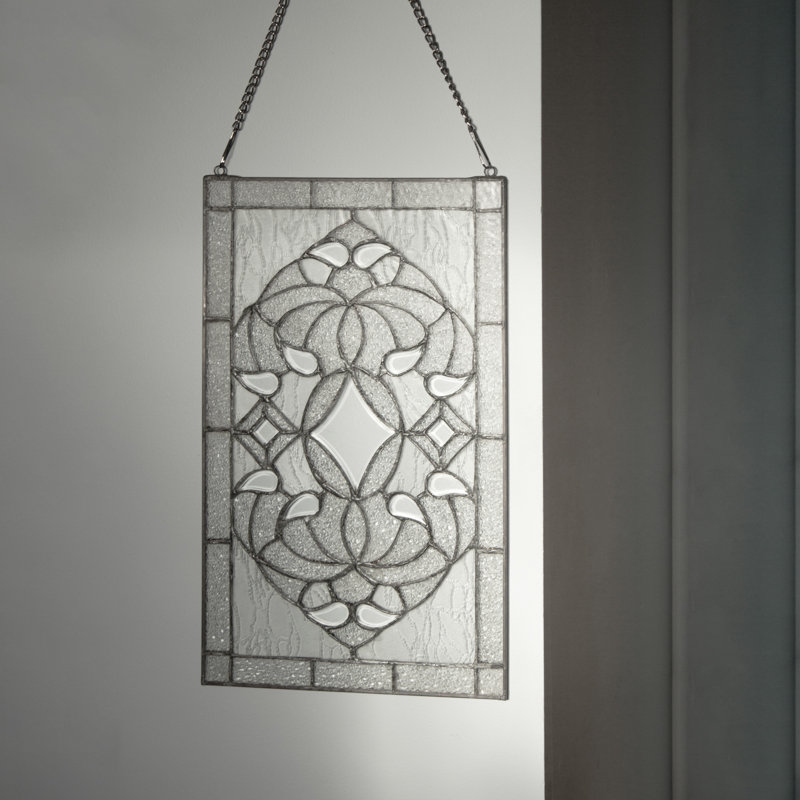 Panneau de fenêtre en verre biseauté transparent 20 "H
