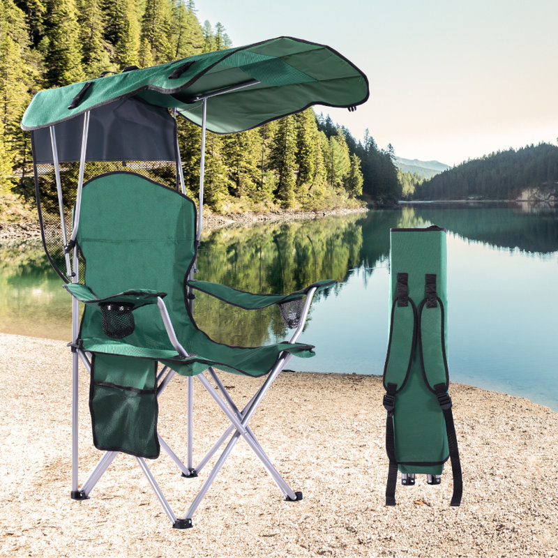 Portable Folding Chair With Shade Canopy For Adults Beach Chairs Canopy Shade Seating Camping And Folding Chairs For Outside
