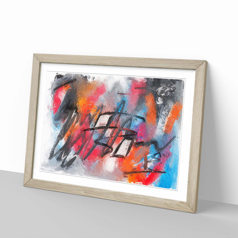 Abstract Vol.295 by S.Johnson - Framed Print, 24cm H x 33cm W x 2cm D, Oak Framed