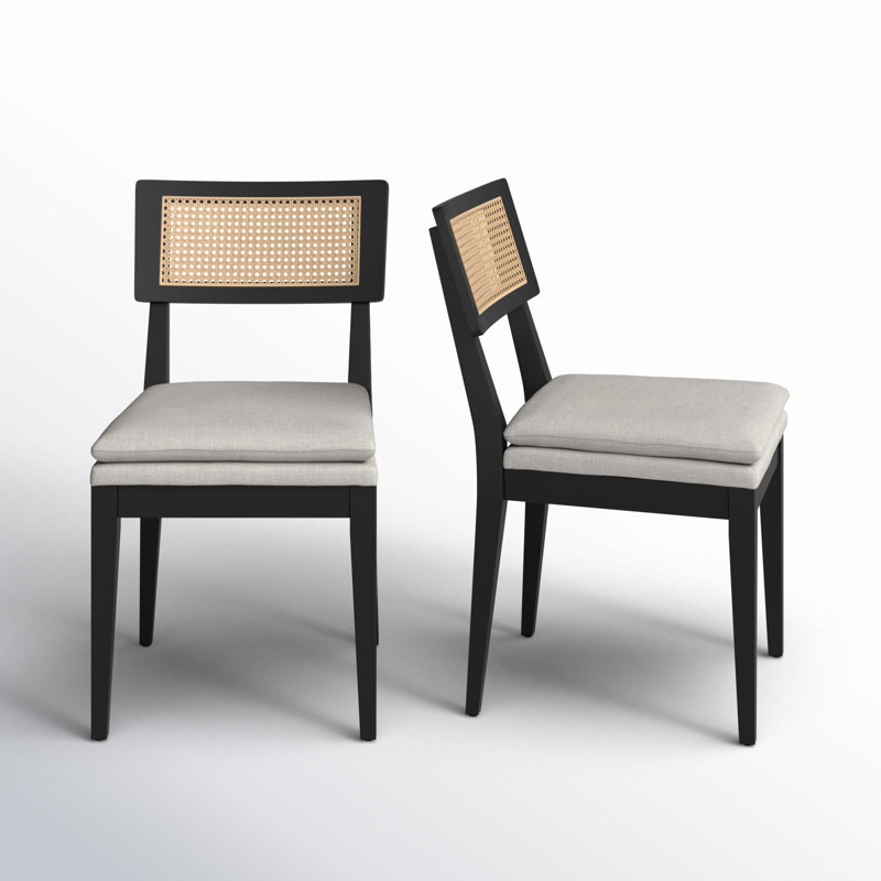 Buckworth Cane Back Dining Chair, Black