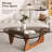 Mid Century Modern Glass Coffee Table, Multi Functional Rectangular Accent Table