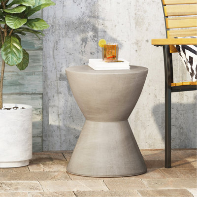 Table d'appoint d'extérieur Mgo, gris clair