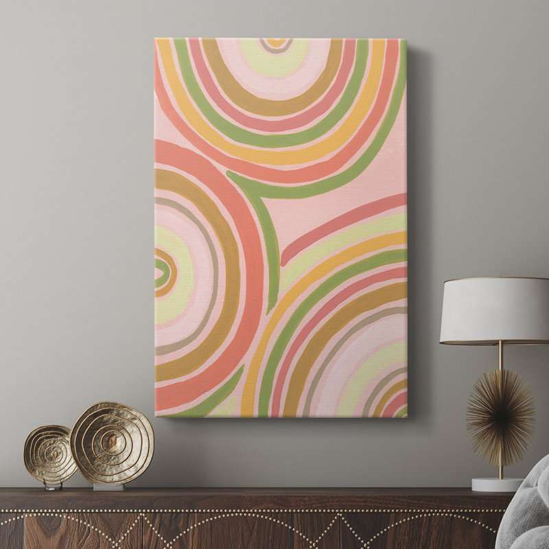 Abstrait arc-en-ciel II - galerie Cavas sur mesure, H 48 po x l 32 po