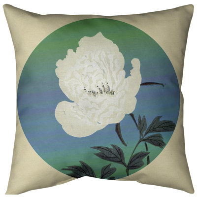 Coussin de peinture à fleur japonaise