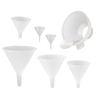 Hutzler Multi-Purpose 7-Piece Plastic Funnel Set