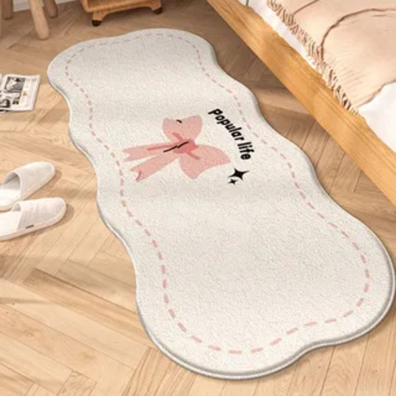 Multicolored Plush Runner Rug, Machine Washable Bedroom Carpet With Non-slip Backing, Soft Floor Mat For Bedside, Bay Window, And Home Decor