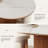  71" Oval Sintered Stone Dining Table with Brown Fluted Solid Wood Pedestals,  Modern Farmhouse Kitchen Table for 6 Persons, White Faux Marble Look Tabletop-1403364815-1575870213-1545476821