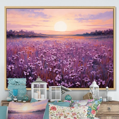 «Bloomed Flower Horizons At Sunset» sur toile