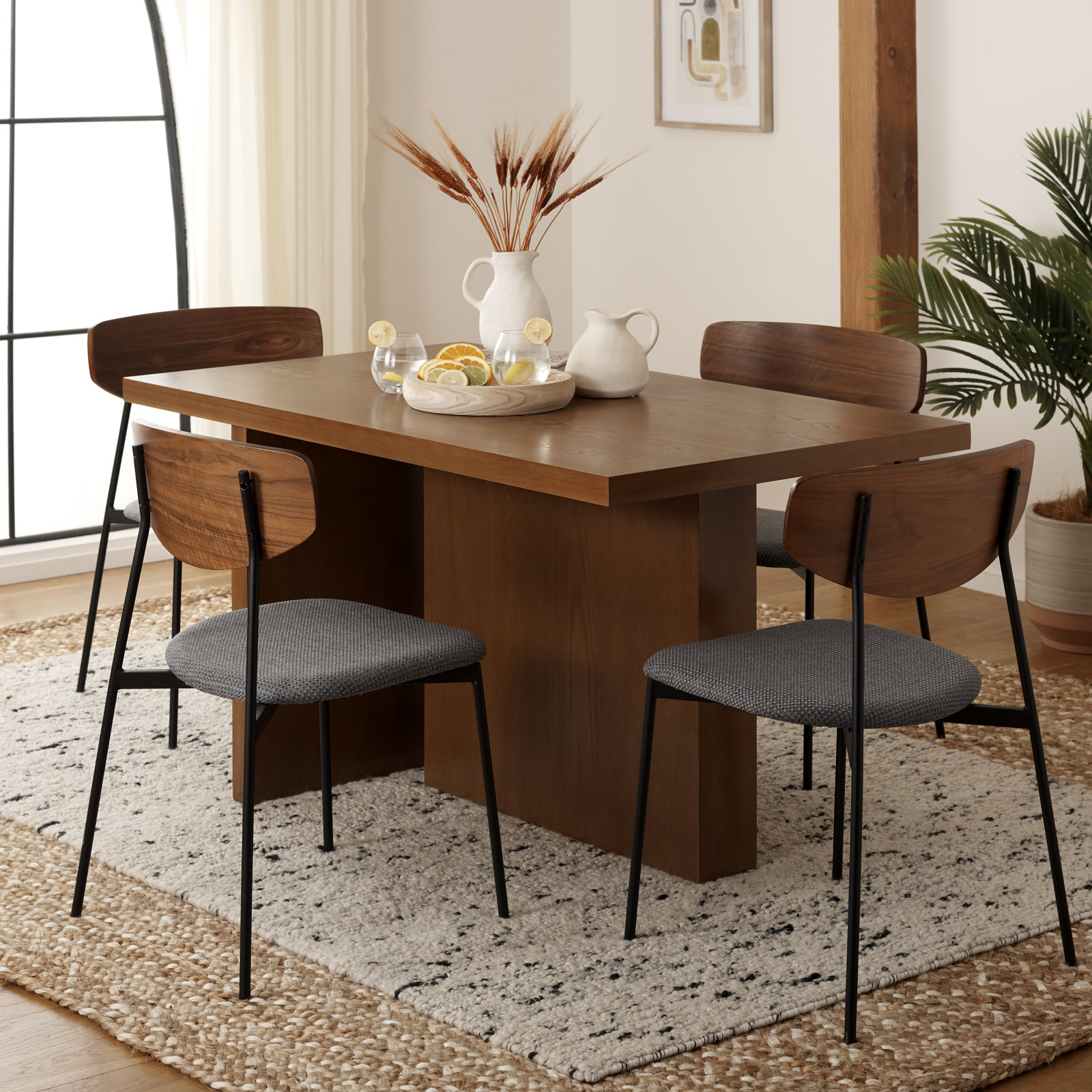 Aava 53.9 " Dining Table, Natural Brown