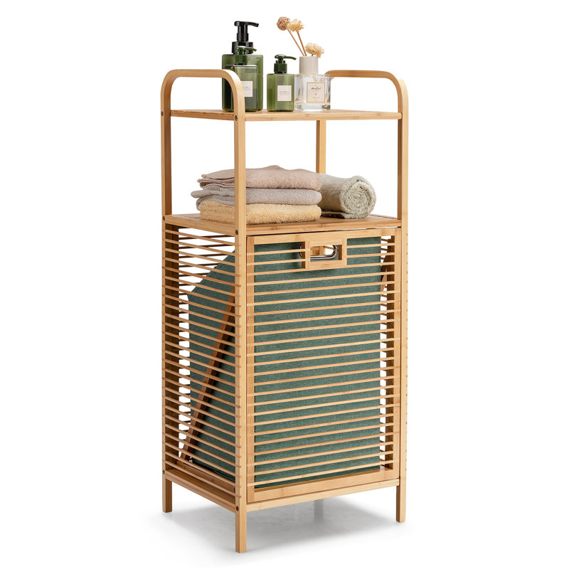 Carty Solid Wood Freestanding Bathroom Cabinet