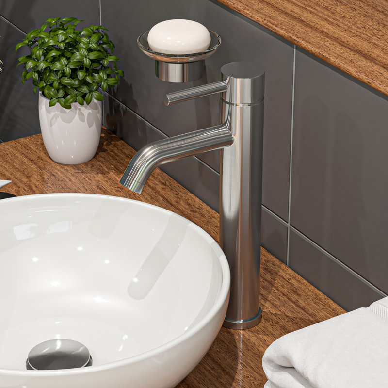 Alfi Brand 15.13'' Ceramic, Porcelain Circular Bathroom Sink, White