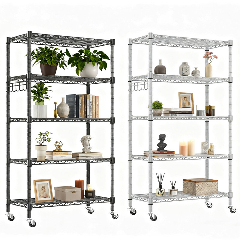 Rayonnage à hauteur réglable Lylla, Noir, H 62,2 po x l 29,92 po x P 13,78 po