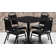 36'' Square Laminate Table Set with X-Base and 4 Trapezoidal Back Banquet Chairs