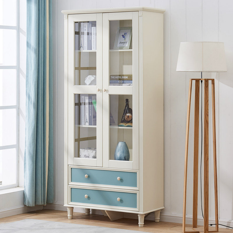 Simple Cream Style Display Cabinet