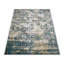 Tapis Crayton en polypropylène thermofixé, tissé à la machine - 122 x 183 cm, rectangulaire | Ivoire et bleu | Design moderne abstrait, poils moyens-30779348