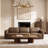 Beryl 90.74'' W 3 - Piece Modern Modular Full Grain Leather Sofa-1141647479