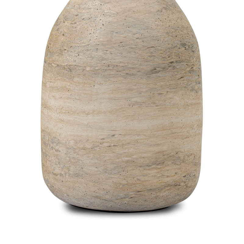 Cora End Table, Textured Sandy Gray