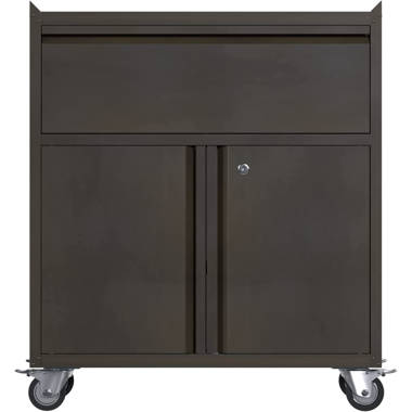 Rubbermaid 7083 Double-Door Storage Cabinet - Base/Top - Gray