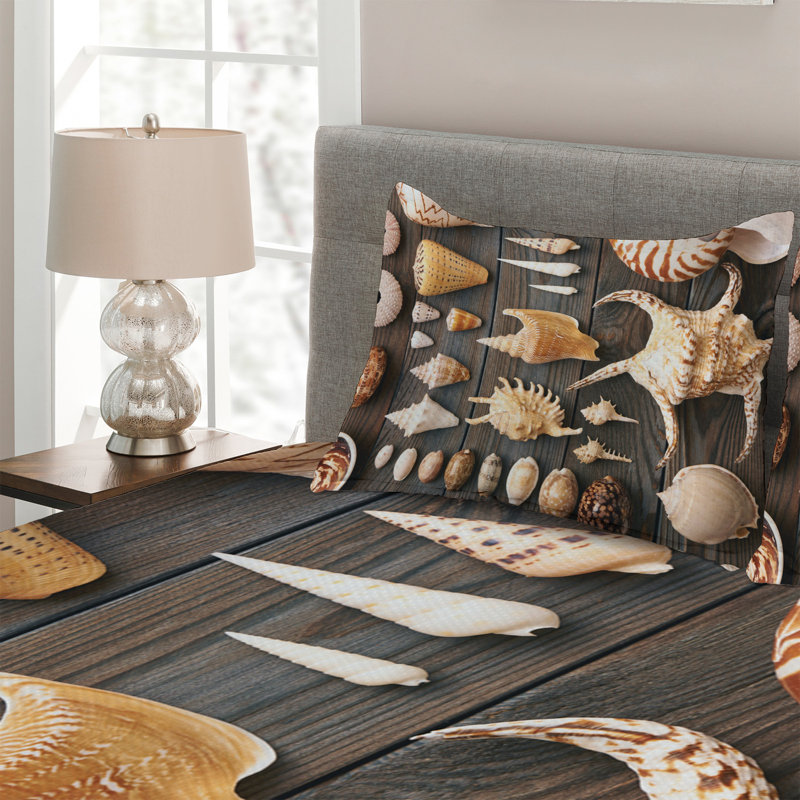 Seashells Coastal Coverlet