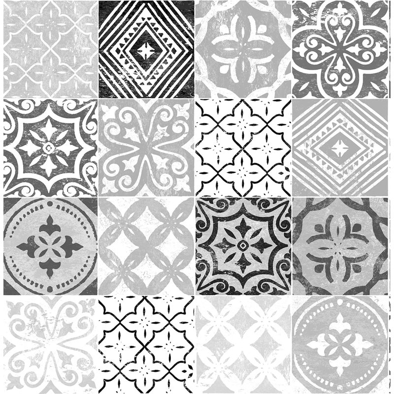 Rouleau de papier peint autocollant L 18 pi x l 20,5 po Tilework, Pierre grise
