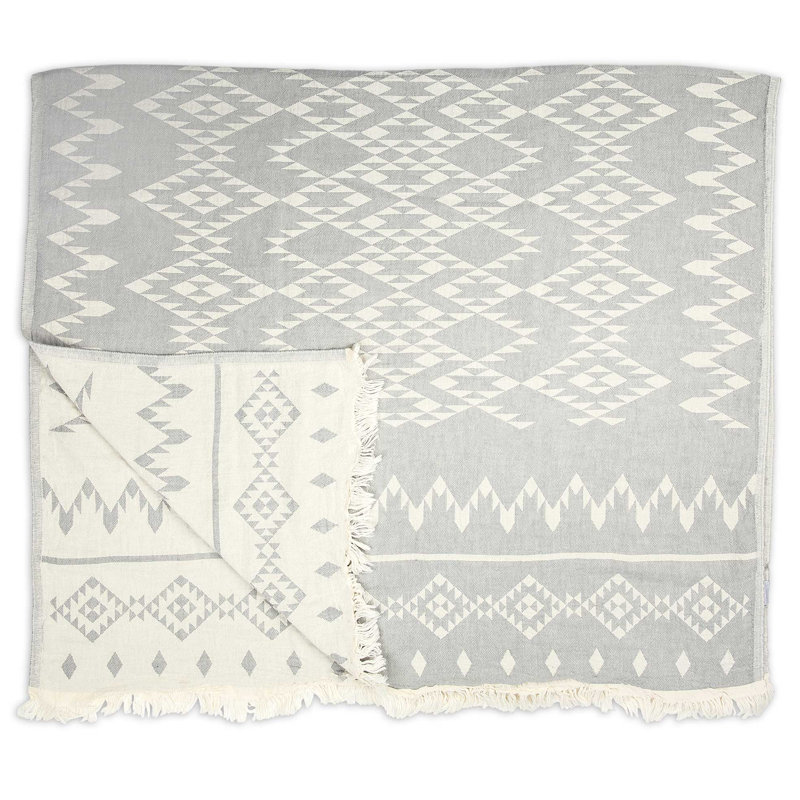 Serviette de bain en coton turc Eastham, Gris clair