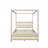 Upholstered Canopy Platform Bed with LED Lighting