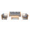 Ando 4 Piece Teak Sofa Seating Group with Sunbrella Cushions
