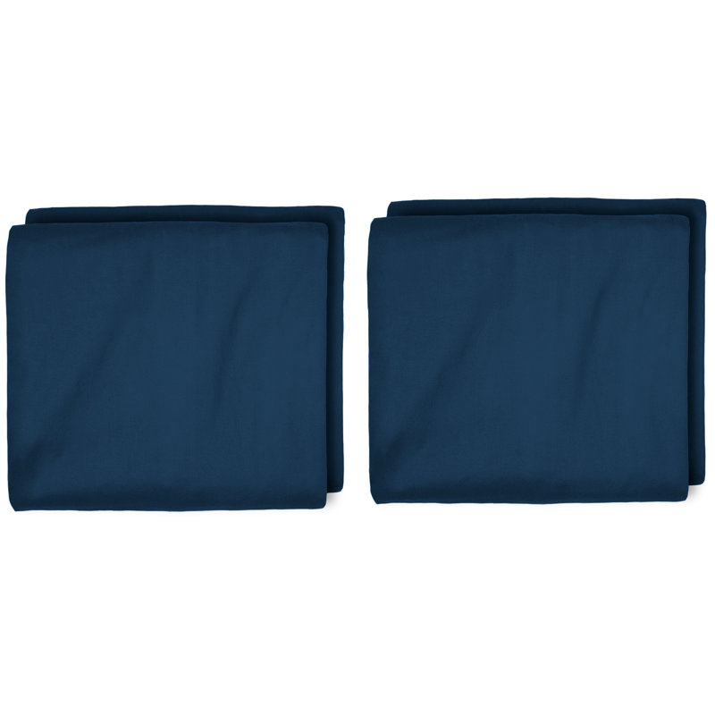 Drap-housse 100% coton Split-King, Bleu