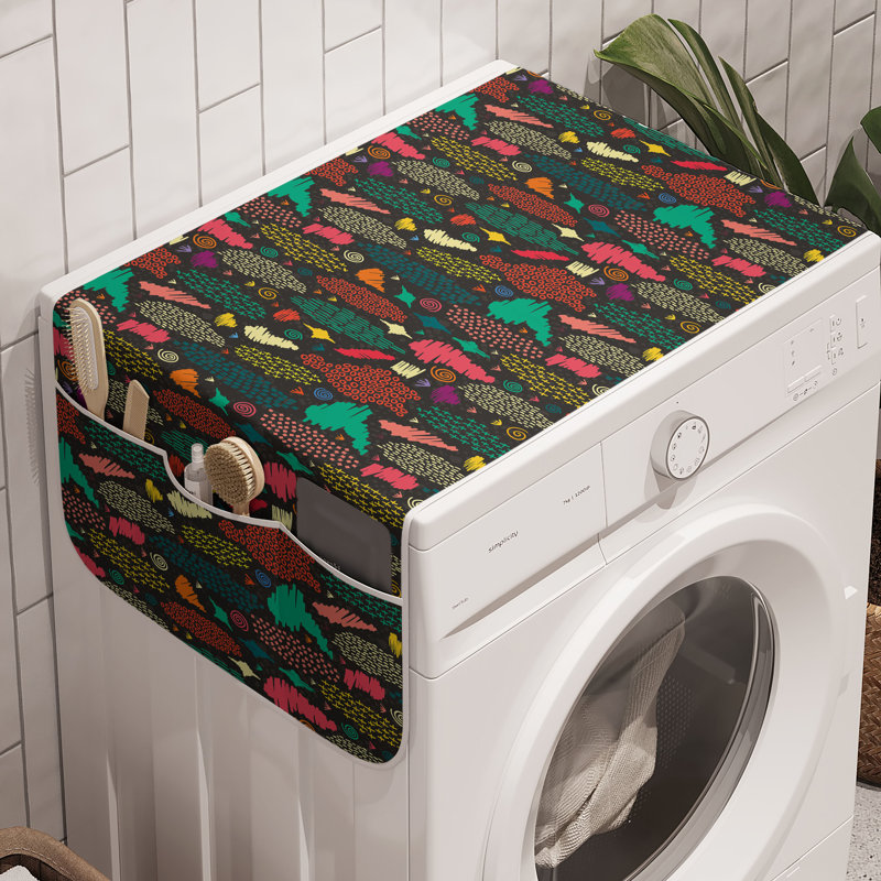 East Urban Home Boho Washing Machine Organizer Pack of 2 47" x 18.5" Dark Taupe Multicolor
